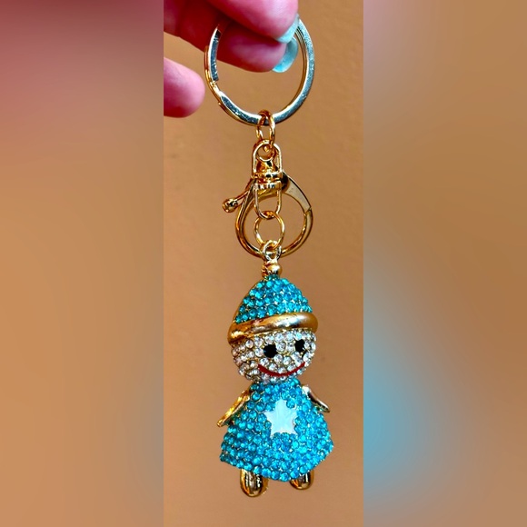 Blue and Gold Keychain or Bag charm - Picture 5 of 5